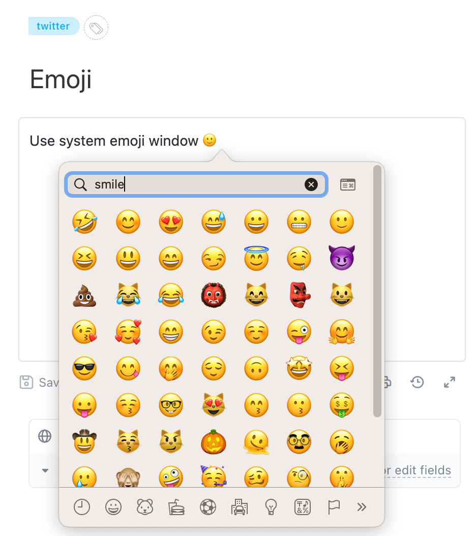 macOS emoji keyboard