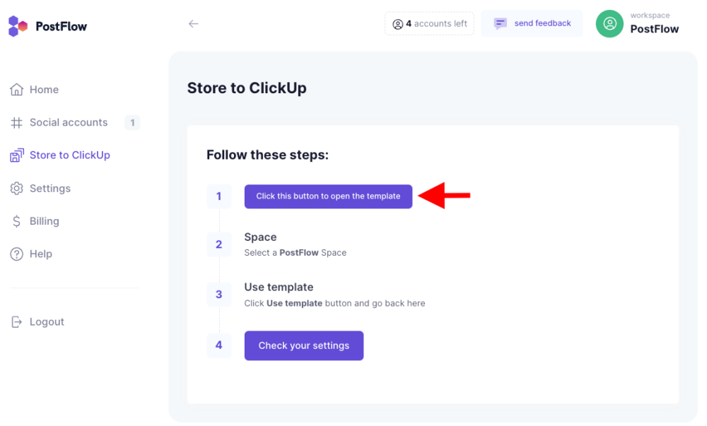 Set up Store to ClickUp